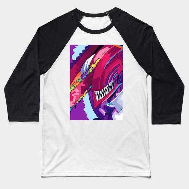 Anime Devil Hunter Colorful Baseball T-Shirt by Zet Art